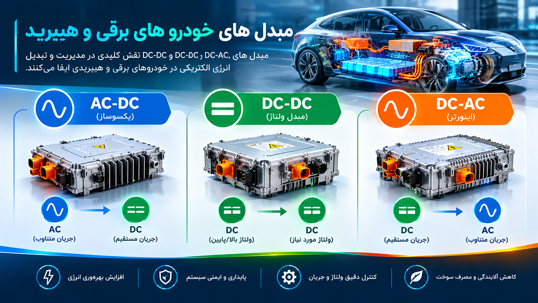 مبدل‌های هوشمند خودروهای برقی
